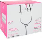 Actual product image LAV set of 6 glass wine / water 400ccm lal (0.40 l, 6 x)