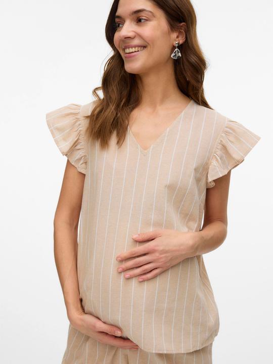 Image du produit Mamalicious Normal geschnitten V-Ausschnitt Top Bluse (S)