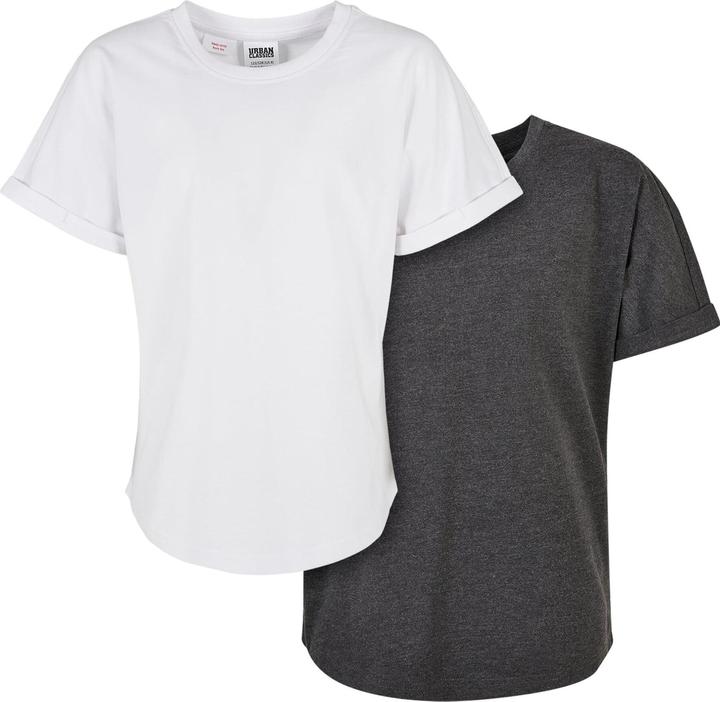 Urban Classics Boys Long Shaped Turnup Tee 2-Pack