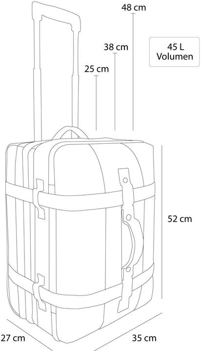 Immagine prodotto Normani Aurori 45 Bagaglio a mano Misura Borsa da viaggio (45 l, Bagaglio a mano (fino a 50 litri))