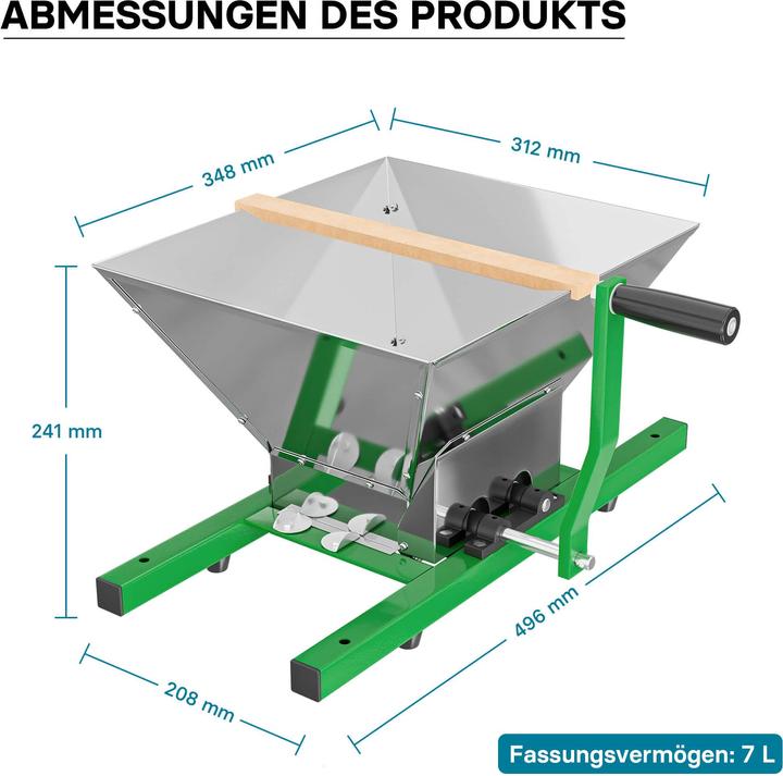 Produktbild Wiltec Set 18L Obstpresse Presstuch Obstmühle 7L Weinpresse Saftpresse