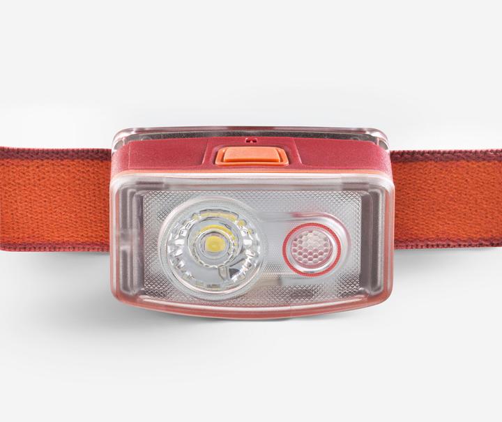 Actual product image Forclaz Stirnlampe wiederaufladbar USB-C - UL500 150 Lumen orange (150 lm)