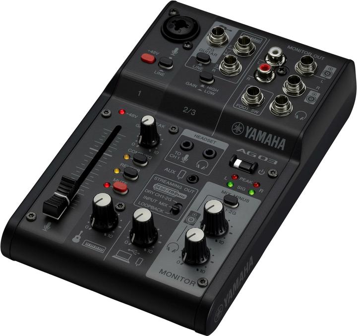 Produktbild Yamaha AG03MK2B Konsolen-Mischpult Anzahl Kanäle:3 USB-Anschluss (Studio- und Livemixer)
