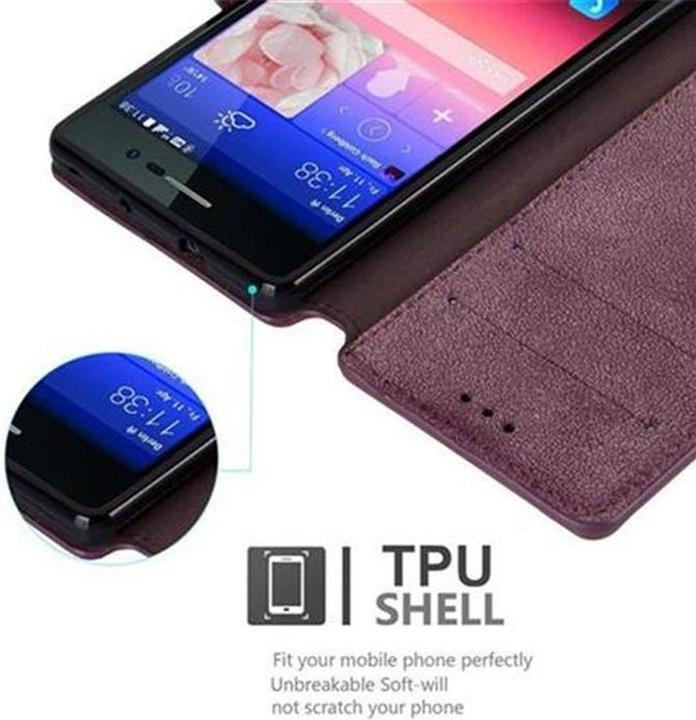 Produktbild Cadorabo Book Retro Matt Wallet Cover (Huawei Ascend P7)