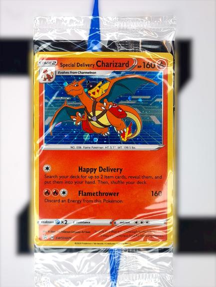 Actual product image Pokémon Special Delivery Charizard SWSH075 - Sword & Shield Promo Sealed - TCG (English, Booster Pack)
