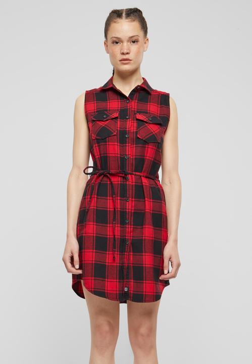 Actual product image Brandit Ladies Gracey Longshirt Top Size XXL Colour Red/Black (XXL)
