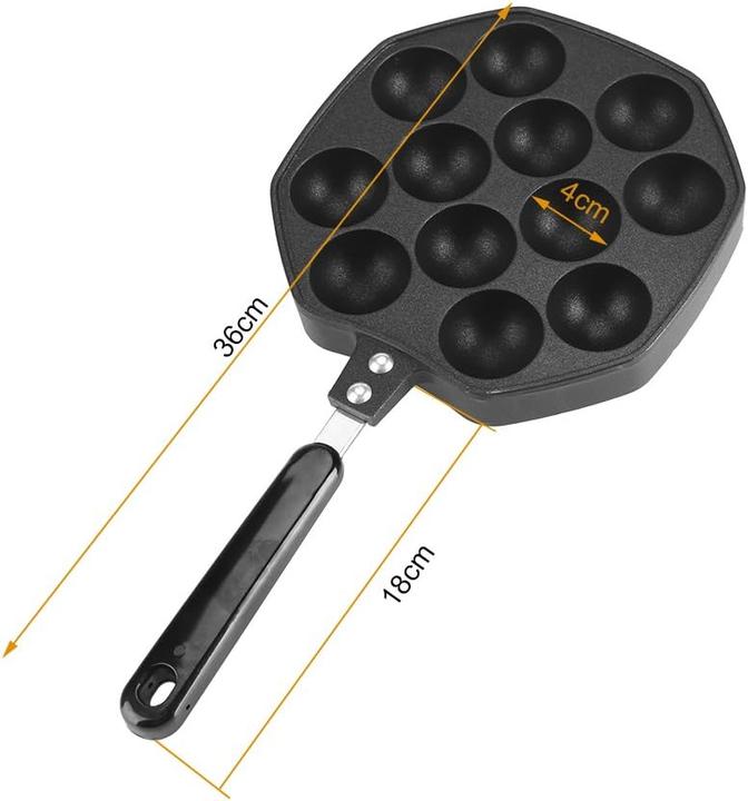 Actual product image Asixx Takoyaki Pfanne (4 cm, Pan set + pot set, Aluminium)
