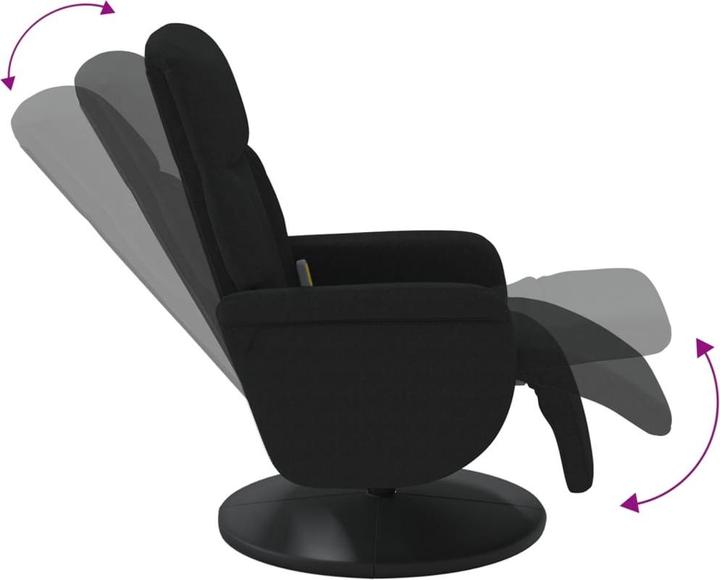 Image du produit VidaXL Fauteuil de massage avec repose-pieds Noir velours,couleur