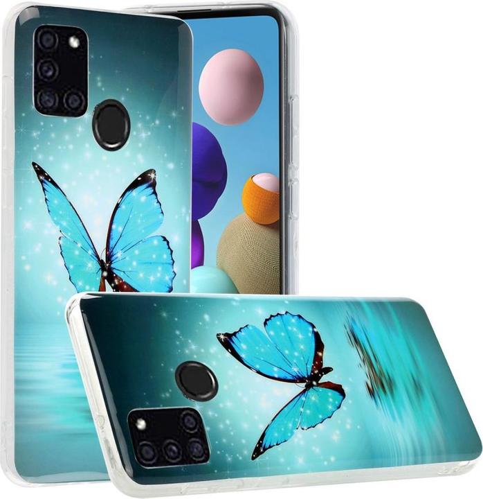 Image du produit Cover-Discount Galaxy A21s - Housse silicone fluo papillons (Samsung Galaxy A21s)