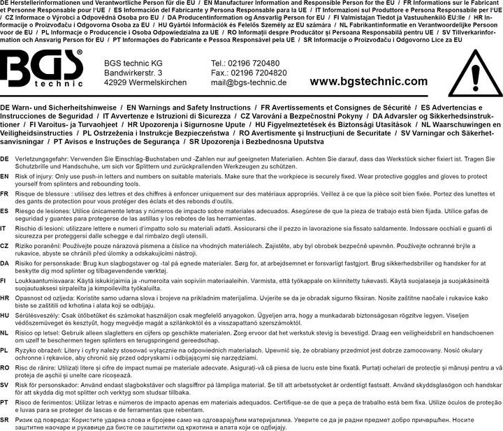 Produktbild BGS Schlagstempel-Satz