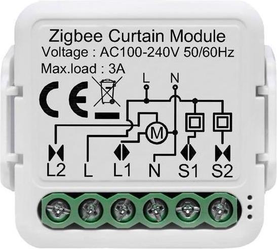 Actual product image Z-Wave NPLZCS01-1C - Netplus Smart Shutter Switch Module 1-channel Zigbee (Shutter actuator)