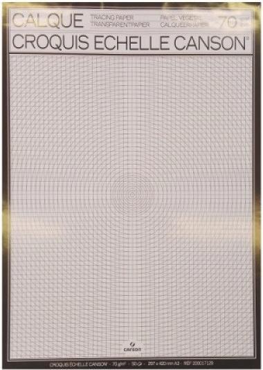 Actual product image Canson Transparent paper pad, DIN A3, 70/75 gsm, 50 sheets (A3)