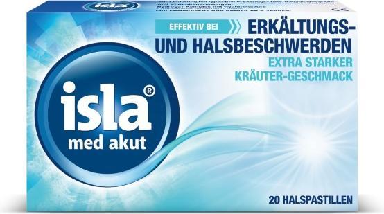 Isla med akut throat lozenges extra strong herbal flavour, 20 pcs. lozenges (20 Piece)