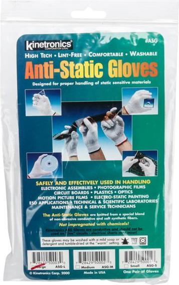 Actual product image Velleman Kinetronics ASG-L, Antistatic Gloves, Large (L)