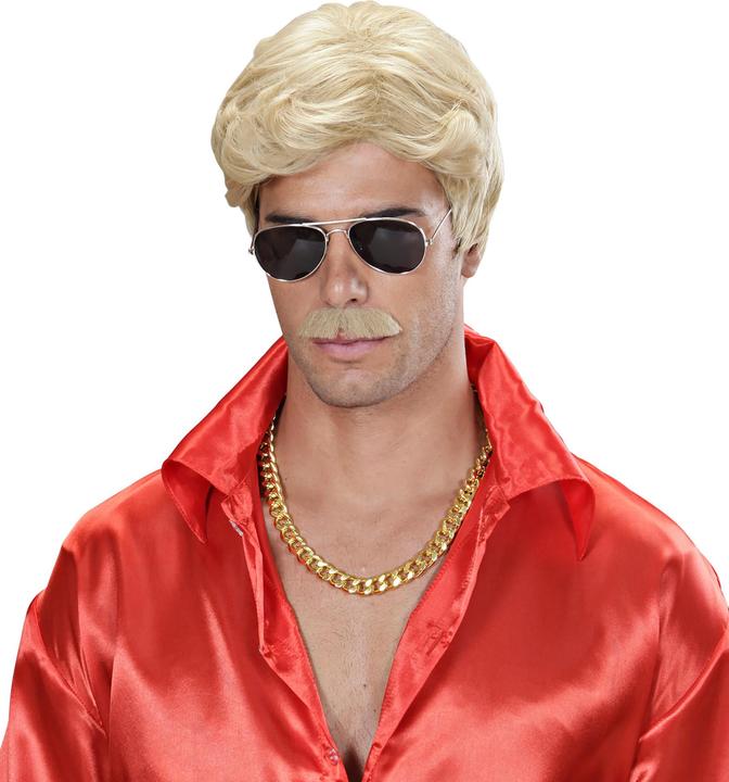 Actual product image Widmann PERCUPS AND BEAD DREAM HAIR PLAYBOY BLOND in coloured box
