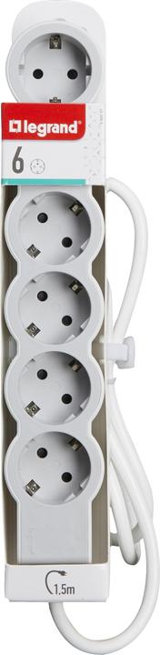 Produktbild Legrand Flache Steckdosenleiste, 6-fach Steckdose (6 x, CEE 7/7, 1.50 m)