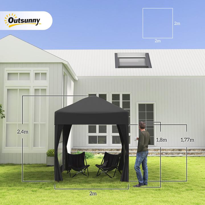 Immagine prodotto Outsunny Padiglione pieghevole (200 cm, 200 cm)
