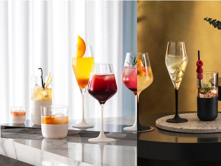 Actual product image Villeroy & Boch Champagne glass, set of 4 Manufacture Rock blanc (26 cl, 4 Glasses, Champagne glasses)