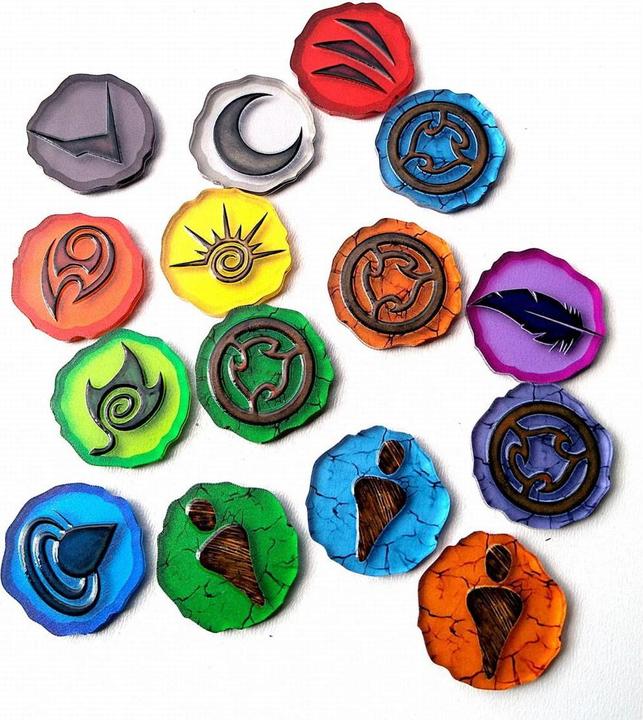 Actual product image E-Raptor Tokens and Markers: Spirit Island Jagged Earth Token Set (GB)