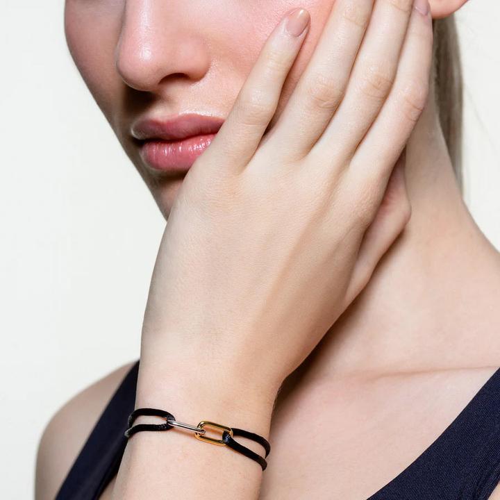 Produktbild Xenox Twin Ties Armband (20 cm, Nylon, Silber 925)