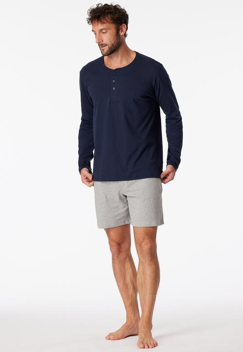 Produktbild Schiesser Mix & Relax Basic Schlafanzug Shirt langarm (58)
