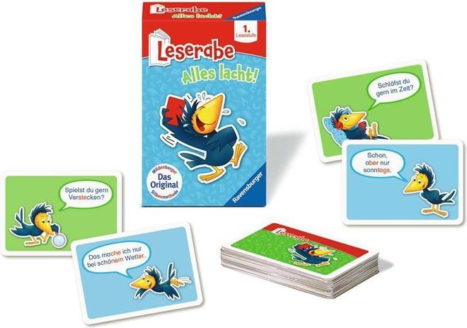 Actual product image Ravensburger 23496 - Leserabe - Alles lacht - Card game for learning to read with fun - 1st grade (German)