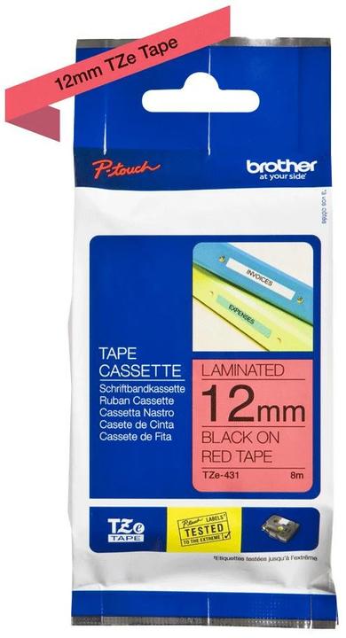 Actual product image Brother Tze-431 (1.20 cm, Red)