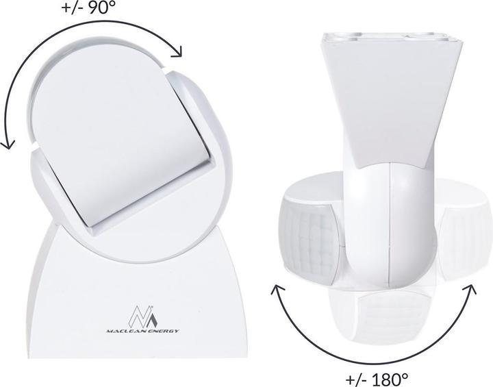 Produktbild Maclean Infrarot-Bewegungsmelder mit Fernbedienung IP65, max. 800W, 1200W (MCE241) (12 m)
