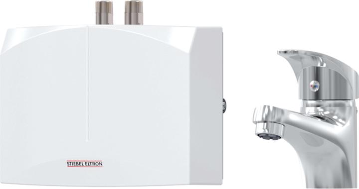 Actual product image Stiebel Eltron DNM 3+MAE-W Mini instantaneous water heater+single-lever mixer for hand basin only, 3.5 kW, with