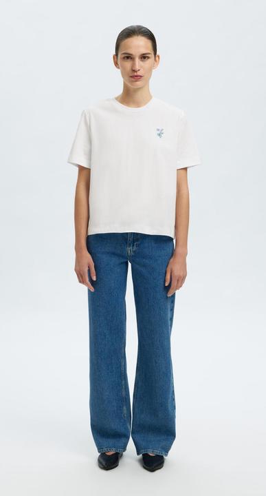Produktbild Selected Femme Besticktes T-Shirt mit Rundhalsausschnitt (M)