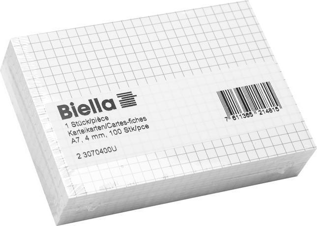 Immagine prodotto Biella Schede a quadretti A7 (A7, 200 g/m², 100 x)