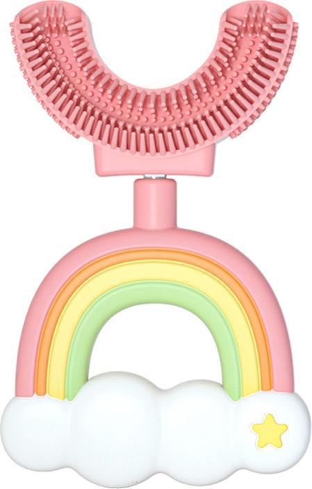 VR Shinecon Kinderzahnbürste U-Form, Modell Rainbow Mehrfarbig