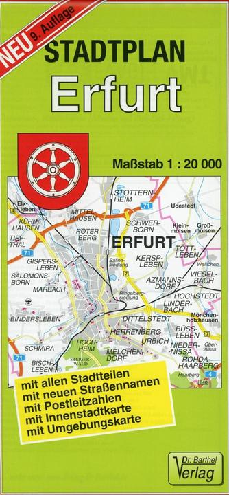 Image du produit Docteur Barthel Plan de la ville d'Erfurt