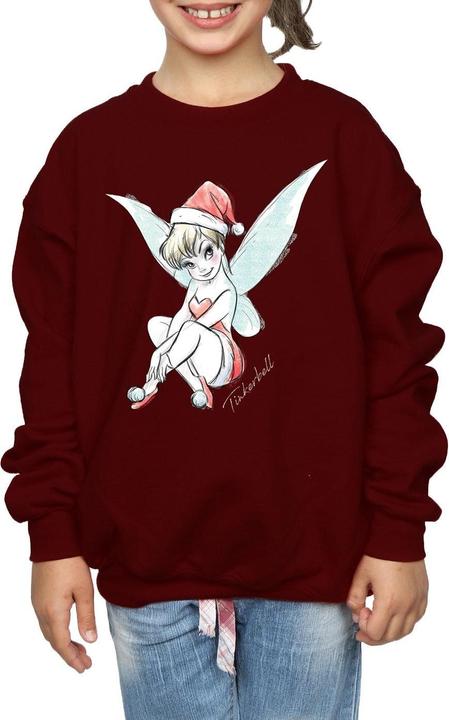 Actual product image Disney Girls Tinkerbell Christmas Fairy Sweatshirt (128)