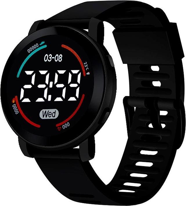 Actual product image Cbx M6 Sport LED digital watch with silicone strap 12-hour display black (40 mm)