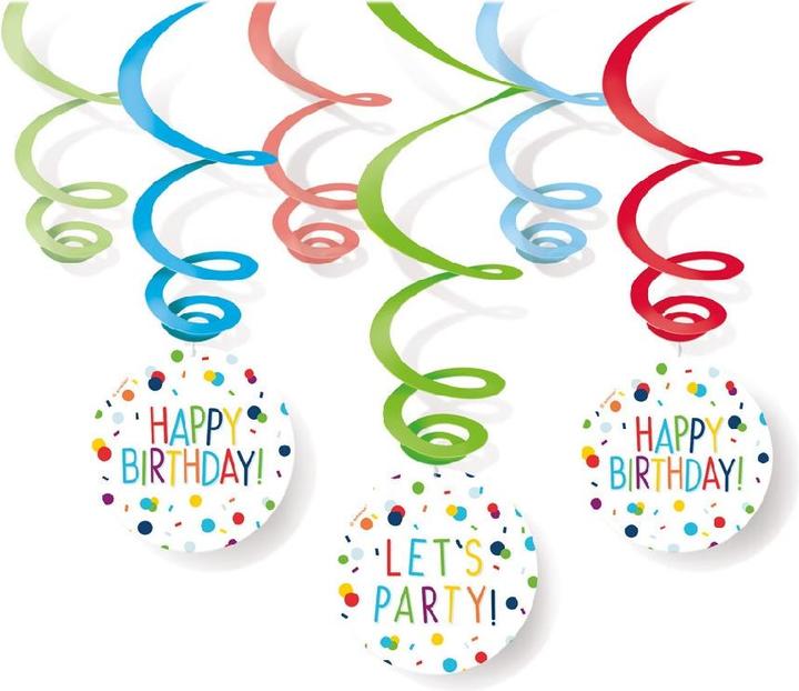 Actual product image Riethmüller 6 Decoration Spirals Confetti Birthday Foil / Paper 8