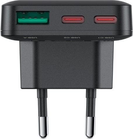 Actual product image Acefast A100 65W GaN 2 USB-C+ USB-A Charger Ultra Slim - Black (65 W)