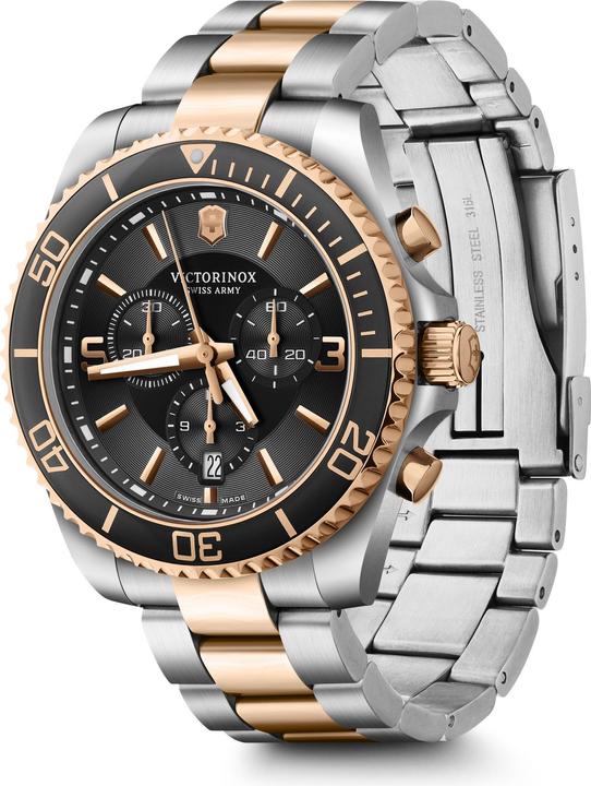 Actual product image Victorinox Maverick Chrono 43, 5N 2T, BLK dial, 5N 2T SST br (Chronograph, Diving watch, 43 mm)