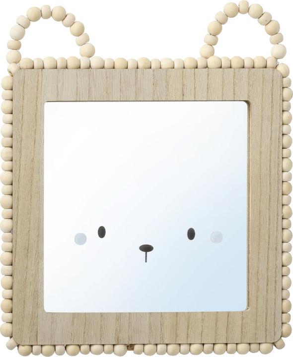 Produktbild Vertbaudet Kinderzimmer Spiegel mit Bärengesicht HYGGE, Holzperlen (30 x 30 cm)