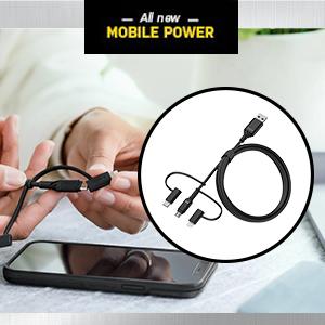 Image du produit OtterBox Câble 3 en 1 USBA-Micro/Lightning/USB-C (1 m, USB 2.0)
