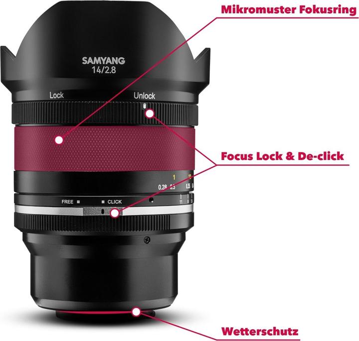 Image du produit Samyang 14mm f/2.8 MK2 Canon M (Canon EF-M, Plein format)