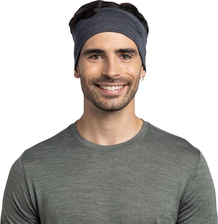 Actual product image Buff Leichtes Stirnband aus Merinowolle in Solid Grey