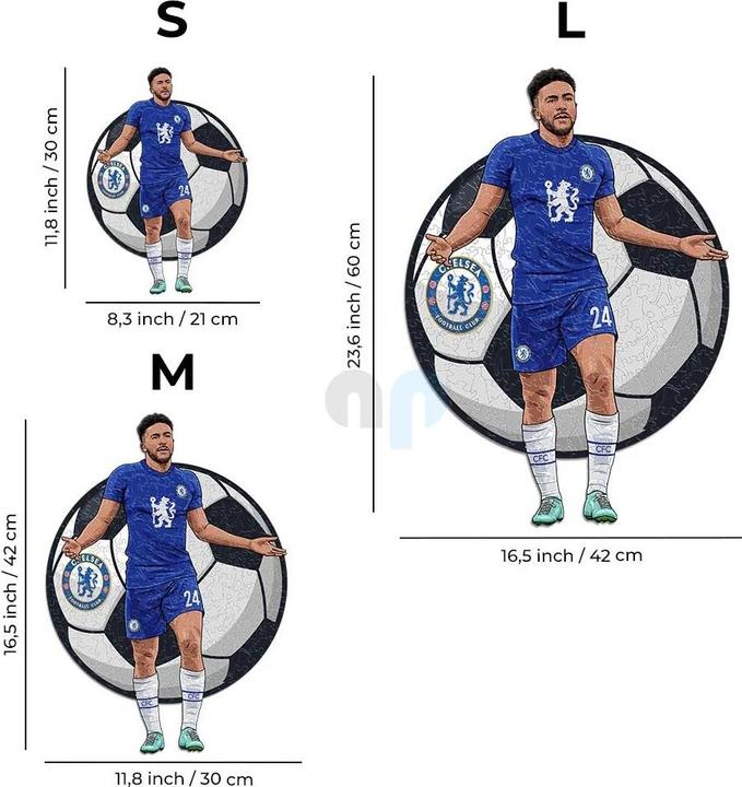 Produktbild Iconic Chelsea FC - Reece James - Holz Puzzle Grösse M (270 Teile) (270 Teile)