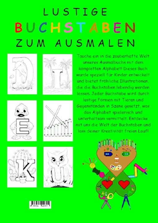 Image du produit Lustige Buchstaben zum Ausmalen - Alphabet lernen mit Spass