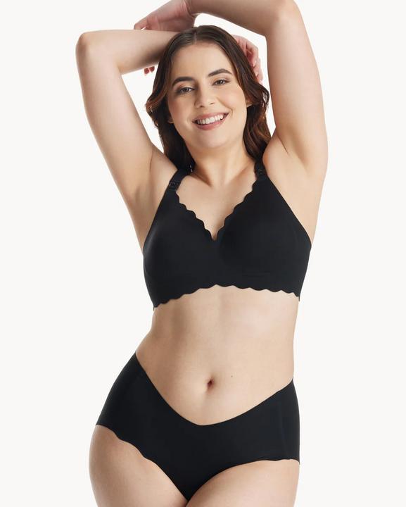 Produktbild Momcozy YN46 Seamless Support Floral Nursing Bra Black M (M)