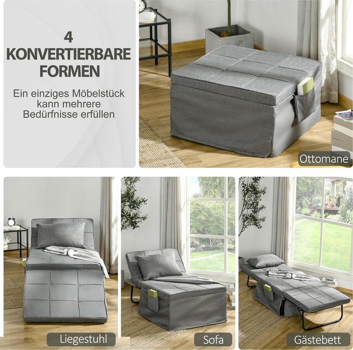 Immagine prodotto Homcom Letto pieghevole con materasso (188 x 73 cm)