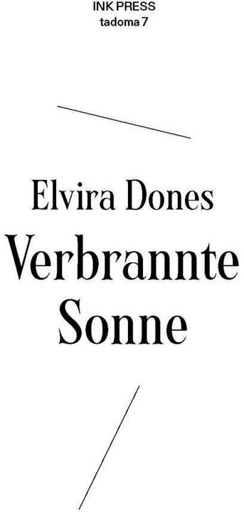 Produktbild Verbrannte Sonne (Deutsch, Elvira Dones, 2020)