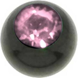 Actual product image Bijouteria Piercingball (Surgical steel 316L, PVD coating (black), Premium crystal)