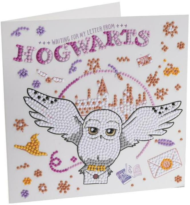 Actual product image Craft Buddy Hogwarts & Hedwig, 18x18cm Crystal Art Card