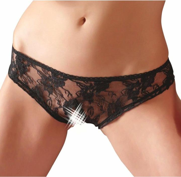 Image du produit Cottelli Collection Culotte sans entrejambe noire (L)